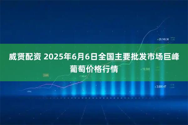 威贤配资 2025年6月6日全国主要批发市场巨峰葡萄价格行情